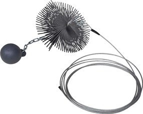 Escova redonda para limpar a chaminé diâmetro 25 cm