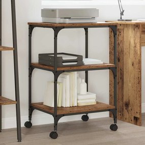 vidaXL Suporte para Impressora Madeira Antiga 50 x 41 x 75 cm