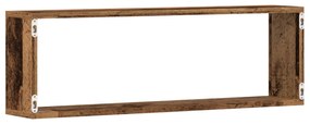 Prateleiras de Parede vidaXL 4 pcs Madeira Velha 80x15x26 cm Madeira R