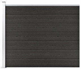 vidaXL Painel de cerca 175x146 cm WPC cinzento