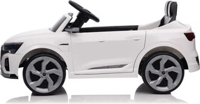Carro elétrico para Crianças 12V 4x4 Audi SQ8, Rodas de espuma EVA, comando, assento Couro ecológico Branco