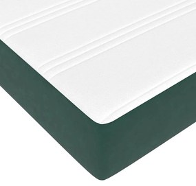 Estrutura da Cama Verde Escuro e Branco 140 x 200 cm Veludo