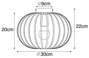 Candeeiro de tecto design branco 30 cm - Johanna Design