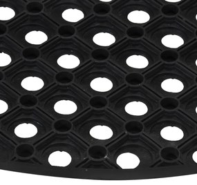 Tapete de porta semicircular 45x75 cm borracha