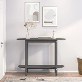 Mesa consola 110x40x80 cm madeira de pinho maciça cinzento