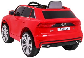 Carro elétrico para Crianças 12V Audi Q8 LIFT Rodas de EVA, Assento de couro Vermelho