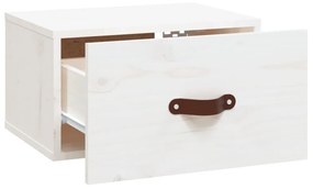 Mesa de cabeceira montagem na parede 40x29,5x22 cm branco