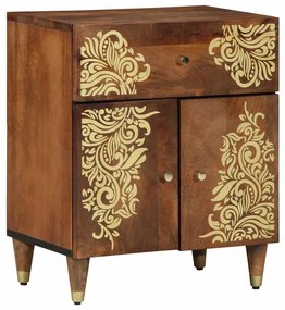 vidaXL Gabinete de Cabeceira 50x33x60 cm Madeira de Mangueira