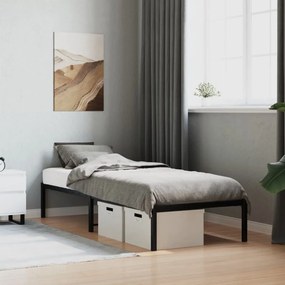 Estrutura de cama 80x200 cm metal preto