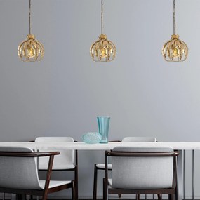 Chandelier Endustriyel – Dourado – 16 x 16 x 42 cm