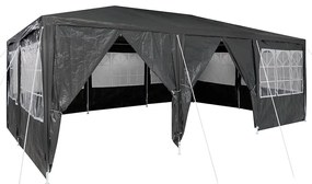 Tenda de Festa com 10 Lados Antracite - 6x4 m PE