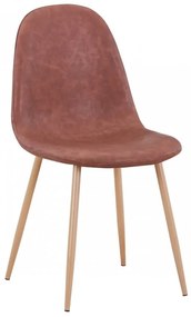 Conjunto 4 Cadeiras de Jantar EPOQUE NEW, base de metal, pele sintética vintage couro 3-2