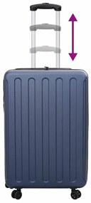Mala Dobrável Casco Duro 28" Azul Escura 50x30x76 cm ABS