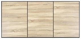 Mesa de jantar 200x100x75 cm MDF cor carvalho