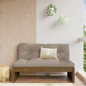 vidaXL Sofá de centro para jardim 120x80 cm pinho maciço castanho-mel