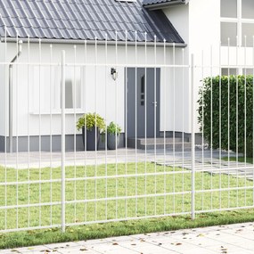 Cerca de Jardim vidaXL com Topo Arqueado Branco 8,5x2 m de Aço