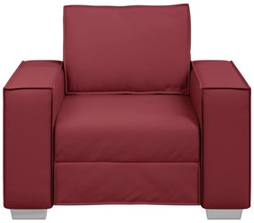 Cadeira Sofa vidaXL Vermelha Vinho 59 cm em Couro Sintético