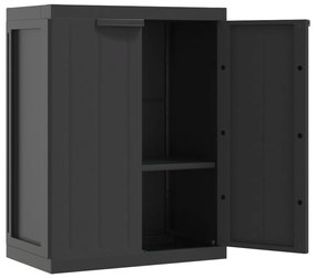 Móvel de arrumação para exterior 65x37x85 PP preto