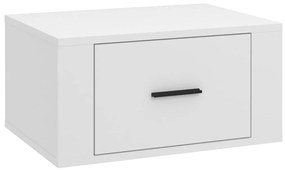 Mesas de cabeceira de parede 2 pcs 50x36x25 cm branco