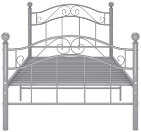 Estrutura de cama 100x200 cm metal cinzento