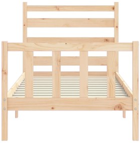 Cama sem colchão 90x200 cm madeira de pinho maciça