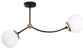 Chandelier Kromozom – Branco/Preto – 72 x 15 cm