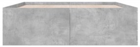 Estrutura de cama 160x200 cm derivados de madeira cinza cimento