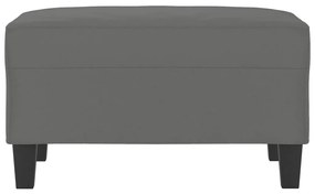 Apoio de pés 70x55x41 cm tecido de microfibra cinzento-escuro