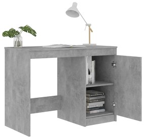 Secretária 100x50x76 cm derivados de madeira cinzento cimento