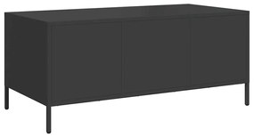 Mesa de centro 101,5x50x43,5 cm aço laminado a frio preto