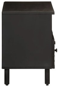 Móvel de TV 70x33x46 cm madeira de mangueira maciça preto