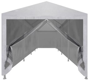 Tenda para festas com 10 paredes laterais em rede 12x3 m