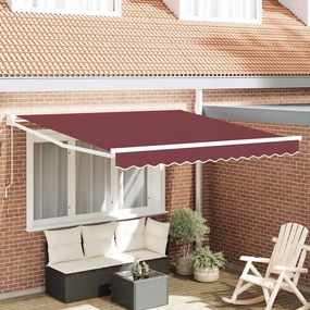 Toldo retrátil manual 300x250 cm bordô