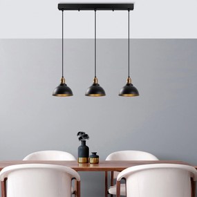 Candeeiro de Teto Varzan – Preto Antigo – 70 x 21 x 117 cm