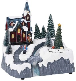 vidaXL Decoração de Aldeia de Natal Multicolor 20.5 x 17 x 21 cm