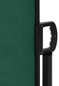 Toldo lateral retrátil 200x500 cm verde-escuro