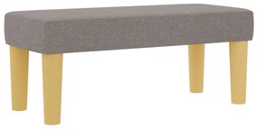 Cama Box Spring vidaXL com Colchão e Banco Taupe 90x190 cm Tecido