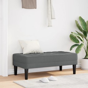 Banco vidaXL Cinza Escuro 113x57x39 cm Tecido