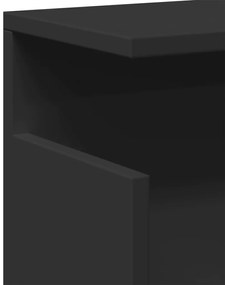 Armário de parede 60x20x30 cm derivados de madeira preto