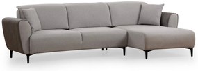 Sofá-Cama de Canto Aren – Cinzento – 150 x 260 cm