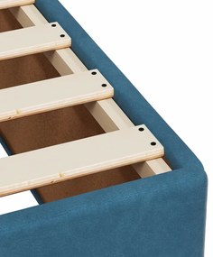 Cama boxspring com colchão 90x200 cm veludo azul