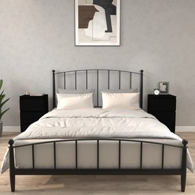 vidaXL Mesas de cabeceira 2 pcs 40x35x70 cm preto