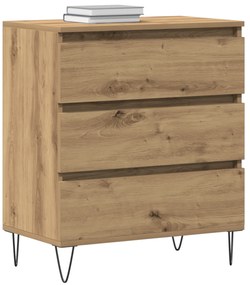 Sideboard vidaXL com Gavetas Carvalho Artesanal 60x35x70 cm Madeira de