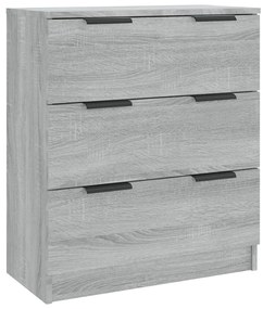 3 pcs aparadores derivados de madeira sonama cinzento