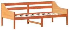 Sofá-cama sem colchão 80x200 cm madeira de pinho castanho cera