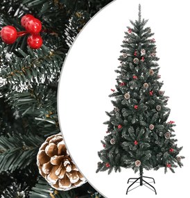 vidaXL Árvore de Natal artificial com suporte 240 cm PVC verde