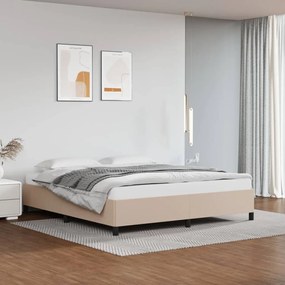 Estrutura de cama 180x200 cm couro artificial cappuccino