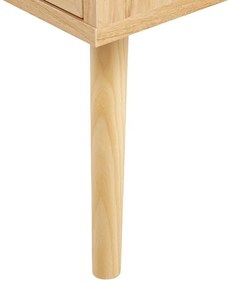 Mesa de cabeceira com 2 gavetas em rattan em madeira clara PEROTE Beliani