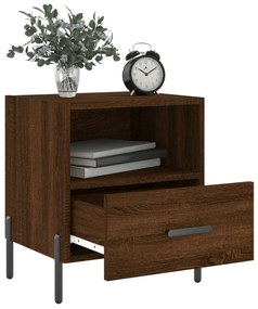Mesa de cabeceira 2 pcs derivados de madeira carvalho castanho