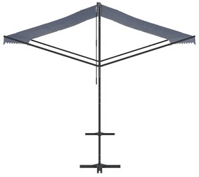 Toldo de pé 300x300 cm tecido e aço azul e branco